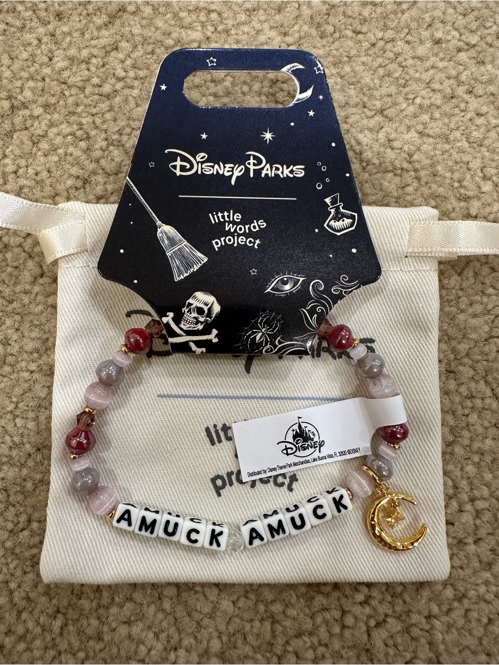 Little Words Project x Disney Parks Hocus Pocus 'AMUCK AMUCK' Bracelet Exclusive